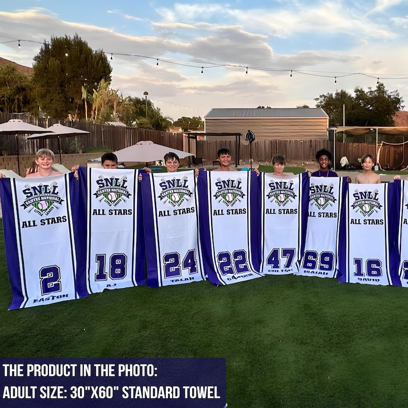 Baseball Custom Beach Towel, Personalized Towel, Baseball Beach Towel, Sport Towel School Team Logo Towel, Swim Team Gift, Softball Towel