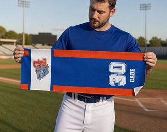Personalized Cooling Towel for Baseball, Gym,Running Gear, Custom Logo Team Cooling Towel, 12x31.5" Mesh Sport Towel, Cooperstown Gift,