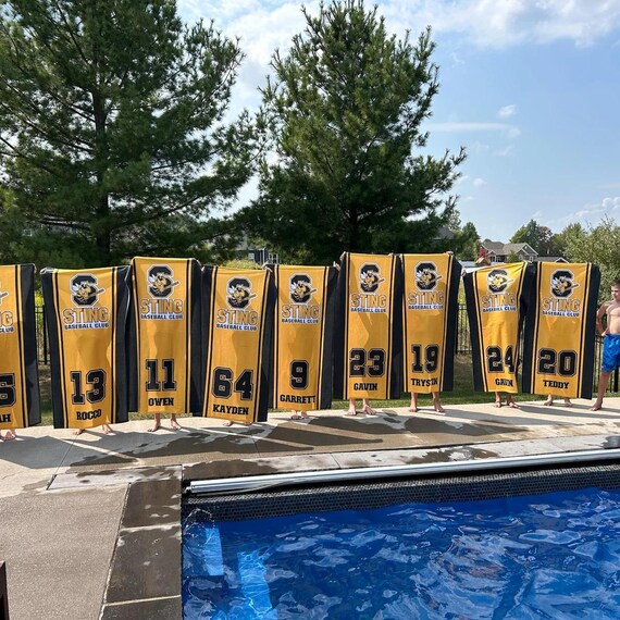 Personalized Sport Team Beach Towel: Volleyball Towel, Baseball Beach Towel, Senior Night Gift, Hockey merch, Swim team gift