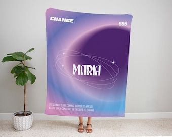 Angel Numbers Blanket Throw, Spiritual Gift, Cozy Aura blanket, 777 111 444 gift, Christmas Gift, aesthetic room decor, spiritual wall art