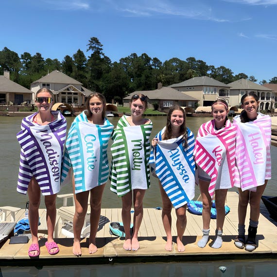 Personalized Beach Towels, Monogrammed Beach Towel, Custom Beach Towel, Bridesmaid Towel, Family Vacation Gift, Girls Trip Towel, Kids Pool