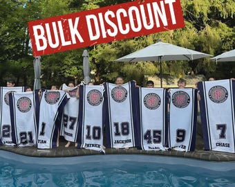 Personalized Baseball/Softball Team Beach Towel: Custom Sport Gift, Cooperstown Merch, World Series gift, Logo Bulk orders,Summit 2026