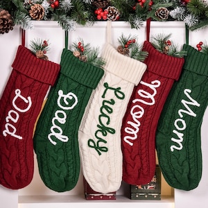 Personalized Christmas Stockings, Custom  Embroidered Christmas Stocking, Christmas Family Stockings With Name, Holiday Stockings