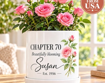 Personalized Grandma’s Garden Flower Pot with Grandkids’ Names and Birth Month Flowers , Gift for Mom and Grandma