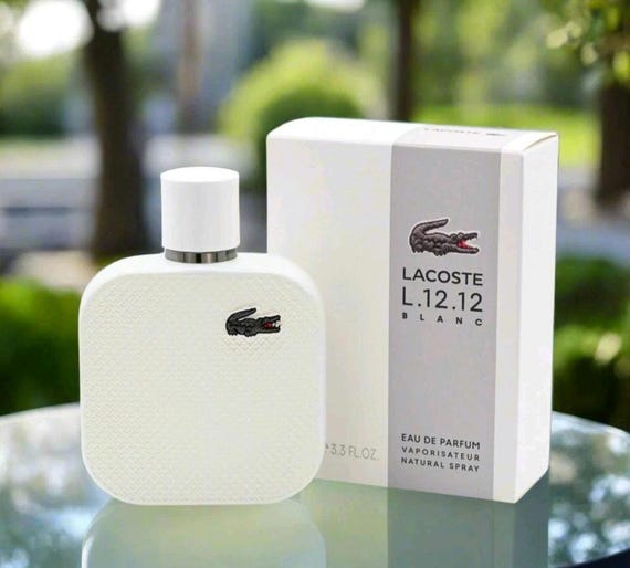 LACOSTE L.12.12 BLANC Parfum for Men 3.3 Oz / 100ML Eau De Parfum