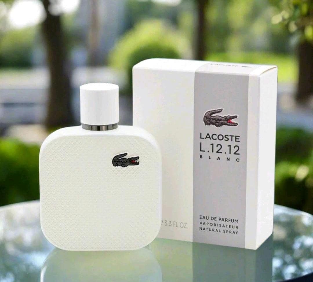 LACOSTE L.12.12 BLANC Parfum for Men 3.3 Oz / 100ML Eau De Parfum