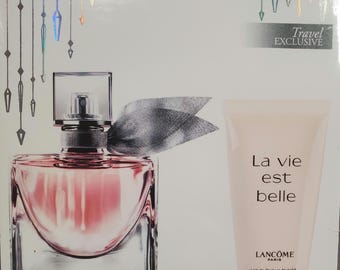 Lancome La Vie Est Belle 2-Piece Gift Set-1.7 oz 50 ml EDP spray and 1.7 oz body Lotion. New factory sealed box. Please see pictures