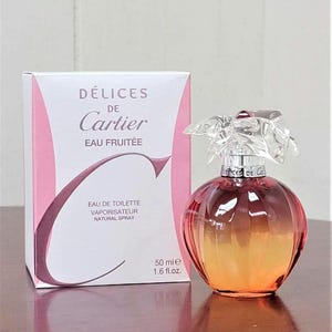 Delices de cartier eau fruitee fragrance for Women eau de Toilette spray 1.6 oz / 50 ml New in retail box. vintage.Discontinu