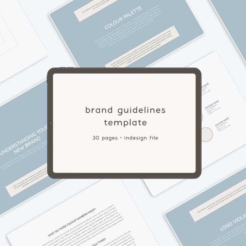 Brand Guidelines Template | Indesign Template | Customizable Template ...