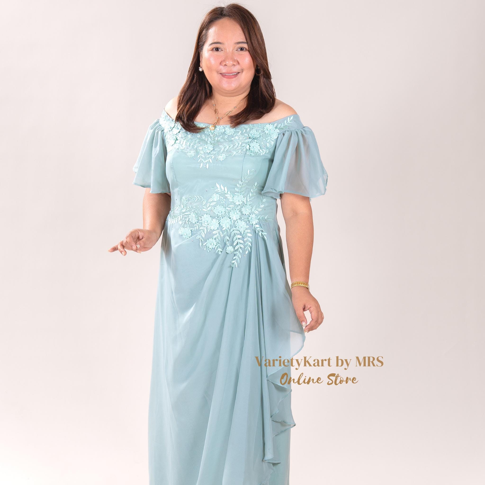 navy blue dresses for mother of the groom WEDTREND Women Elegant Navy Mother Of the Bride Dress with 3/4 Sleeves A  Line Boat Neck Chiffon Lace Applique Long Formal Dress