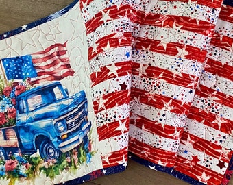 Patriotic Table Runners, Memorial Day Decor, July 4th Table Runners, Americana Table Runners, Table Toppers, Table Décor