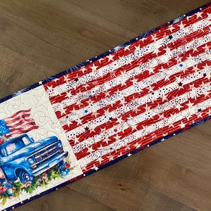 Patriotic Table Runners, Memorial Day Decor, July 4th Table Runners, Americana Table Runners, Table Toppers, Table Décor image 6