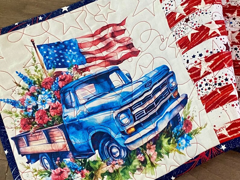Patriotic Table Runners, Memorial Day Decor, July 4th Table Runners, Americana Table Runners, Table Toppers, Table Décor image 10