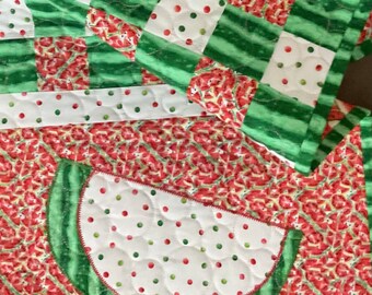 Watermelon Table Runner, Quilted Summer Table Runners, Table Quilts, Table Decor, Table Toppers, Farmhouse Table Runners