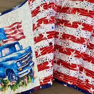 Patriotic Table Runners, Memorial Day Decor, July 4th Table Runners, Americana Table Runners, Table Toppers, Table Décor image 8