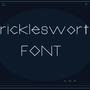 Pricklesworth Font — Sharp Angular Faceted Geometric Display Font | Digital Download OTF | Sci-Fi Fantasy Aesthetic | Crystal & Gaming Font