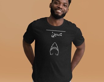 Shark Attack T-Shirt | Diver vs Shark Graphic Tee
