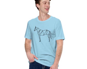 Geometric Horse Cotton T-Shirt.