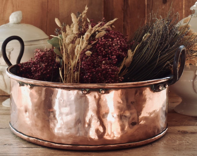 Antique Beautiful French Copper Pot Etsy