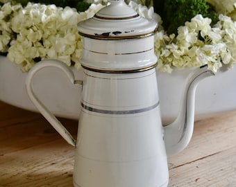 For Your Collection Or Display French Enamel Coffee Pot