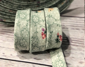 2.35 per yard 100/% Cotton Homemade 12 inch Double Fold Brown and White Splatter Print Bias Tape