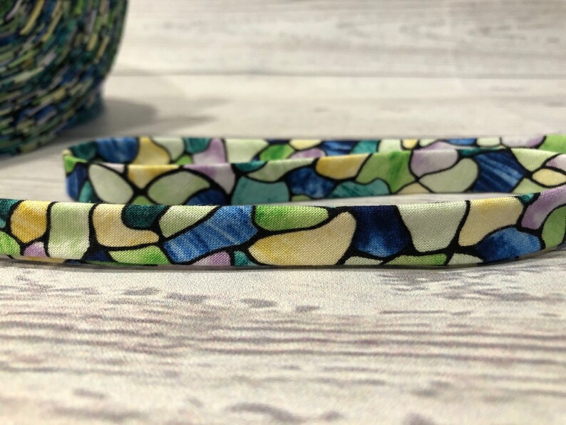 2.35 per yard 100/% Cotton Homemade 12 inch Double Fold Brown and White Splatter Print Bias Tape