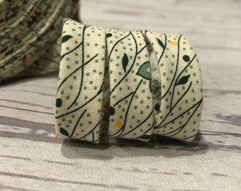 2.35 per yard 100/% Cotton Homemade 12 inch Double Fold Brown and White Splatter Print Bias Tape