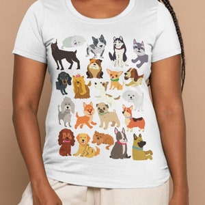 Dog breeds different apparel design t-shirt - Download and Print