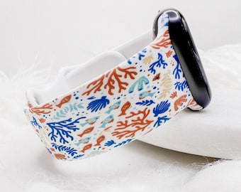 Tropisches Koralle Uhrenarmband kompatibel für Apple Watch Fitbit Samsung