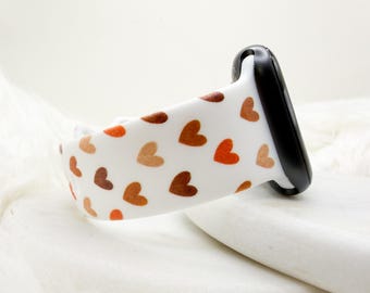 Neutral Hearts Watch Band compatible with Apple Watch Fitbit Samsung