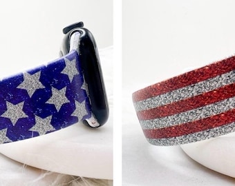 Cinturino per orologio con bandiera americana compatibile con Apple Watch Fitbit Samsung