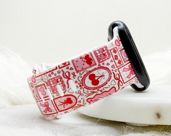 Valentine Favorites Stamps Watch Band compatible with Apple Watch Fitbit Samsung