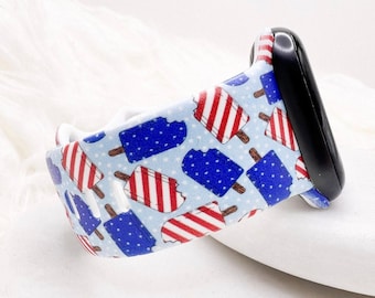Patriotic Ice cream Watch Band compatible with Apple Watch Fitbit Samsung