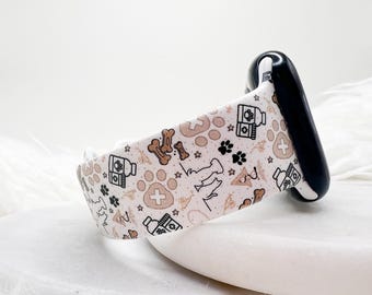 Animal Lover Vet-klockarmband kompatibelt med Apple Watch Fitbit Samsung