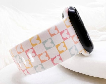 Correa de reloj Mouse Checkered compatible con Apple Watch, Fitbit, Samsung y Garmin.