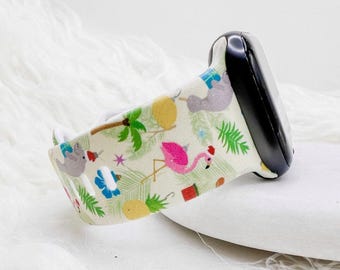 Tropical Christmas Uhrenarmband passend für Apple Watch Fitbit Samsung