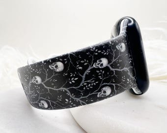 Gothic Skull-horlogeband compatibel met Apple Watch Fitbit Samsung