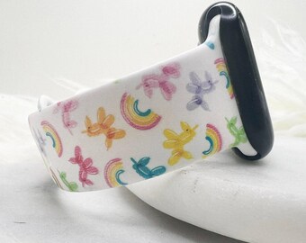 Rainbow Balloon Animals Watch Band compatible with Apple Watch Fitbit Samsung Garmin