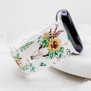 Western Skull Watch Band compatible with Apple Watch Fitbit Samsung