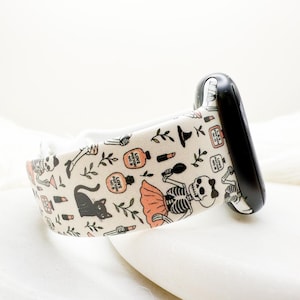 Girly Skeleton Watch Band compatible with Apple Watch Fitbit Samsung