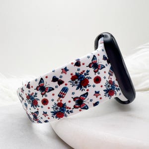 Patriotic Butterflies Watch Band compatible with Apple Watch Fitbit Samsung Garmin image 1