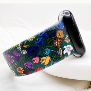 Alice Flowers Watch Band compatible with Apple Watch Fitbit Samsung