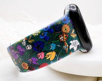 Alice Flowers Watch Band compatible with Apple Watch Fitbit Samsung Garmin