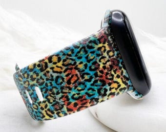 Leopard Watch Band compatible with Apple Watch Fitbit Samsung