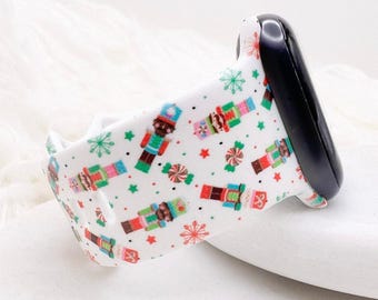Correa de reloj Cascanueces Navideño compatible con Apple Watch, Fitbit y Samsung.