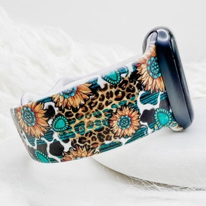 Western Sunflower Serape Watch Band compatible with Apple Watch Fitbit Samsung