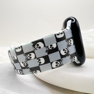 Peekaboo Checkered Skeleton Watch Band compatible with Apple Watch Fitbit Samsung