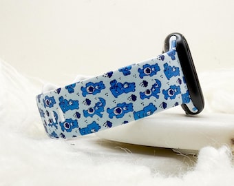 Uhrenarmband Blue Caring Bear passend für Apple Watch Fitbit Samsung
