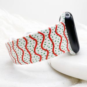 Christmas Snack Cake Watch Band compatible with Apple Watch Fitbit Samsung