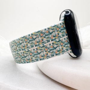 Pasek do zegarka Floral Cross kompatybilny z Apple Watch Fitbit Samsung